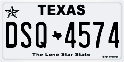 TX license plate DSQ4574