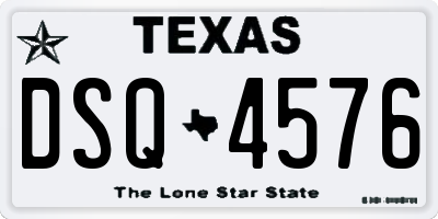 TX license plate DSQ4576