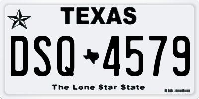 TX license plate DSQ4579
