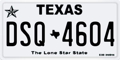 TX license plate DSQ4604