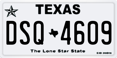 TX license plate DSQ4609
