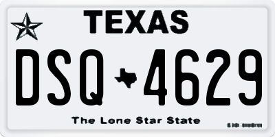 TX license plate DSQ4629