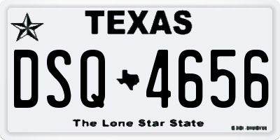 TX license plate DSQ4656