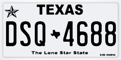 TX license plate DSQ4688