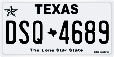 TX license plate DSQ4689