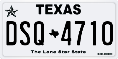 TX license plate DSQ4710