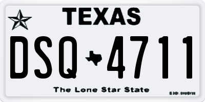 TX license plate DSQ4711