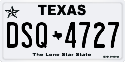 TX license plate DSQ4727