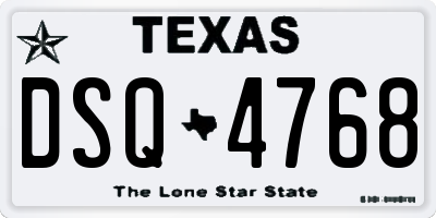 TX license plate DSQ4768