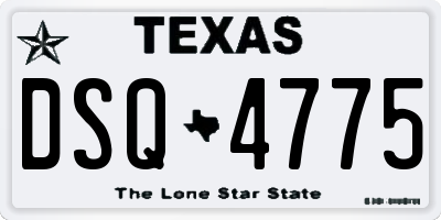 TX license plate DSQ4775