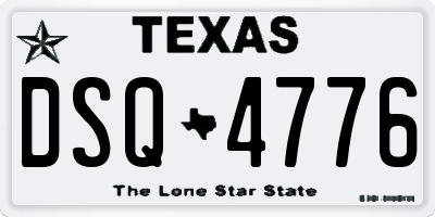 TX license plate DSQ4776