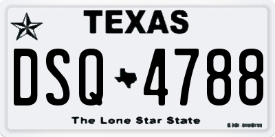 TX license plate DSQ4788