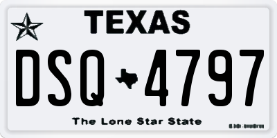 TX license plate DSQ4797