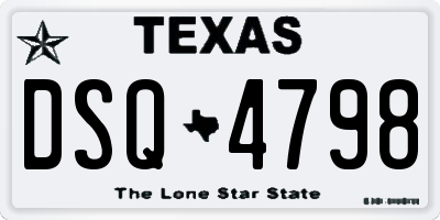 TX license plate DSQ4798