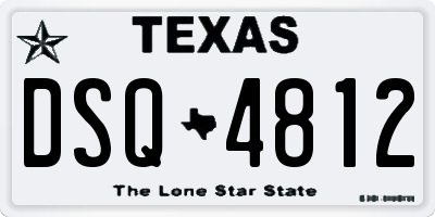 TX license plate DSQ4812