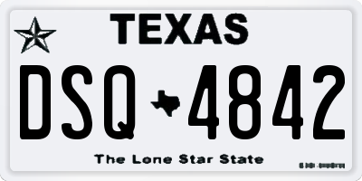 TX license plate DSQ4842