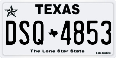 TX license plate DSQ4853