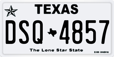 TX license plate DSQ4857