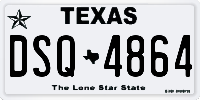 TX license plate DSQ4864