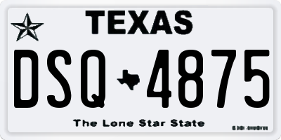 TX license plate DSQ4875