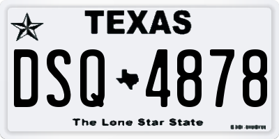 TX license plate DSQ4878