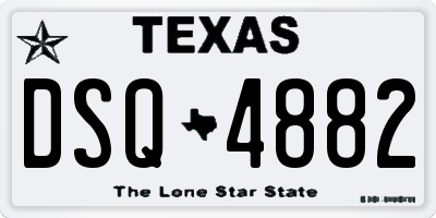 TX license plate DSQ4882