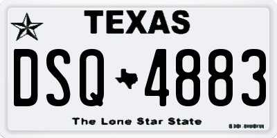 TX license plate DSQ4883
