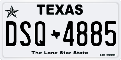 TX license plate DSQ4885