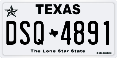 TX license plate DSQ4891