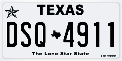 TX license plate DSQ4911