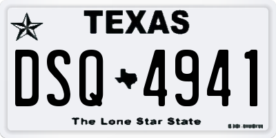 TX license plate DSQ4941