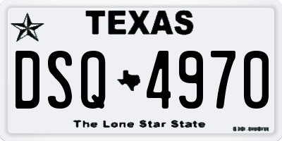 TX license plate DSQ4970