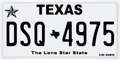 TX license plate DSQ4975