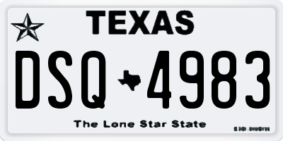 TX license plate DSQ4983