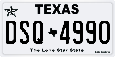 TX license plate DSQ4990