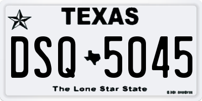 TX license plate DSQ5045