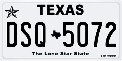 TX license plate DSQ5072