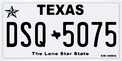 TX license plate DSQ5075