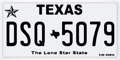 TX license plate DSQ5079