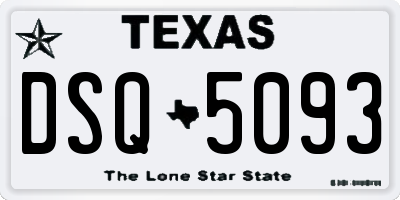 TX license plate DSQ5093