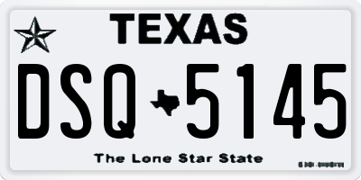 TX license plate DSQ5145