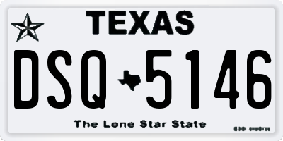TX license plate DSQ5146