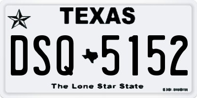 TX license plate DSQ5152