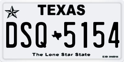 TX license plate DSQ5154