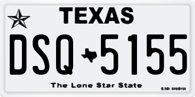 TX license plate DSQ5155