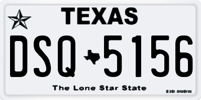 TX license plate DSQ5156