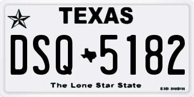 TX license plate DSQ5182