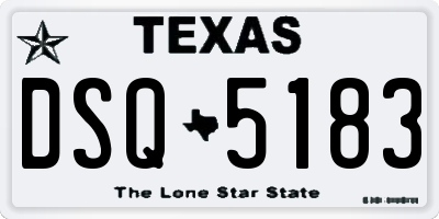 TX license plate DSQ5183