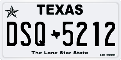 TX license plate DSQ5212