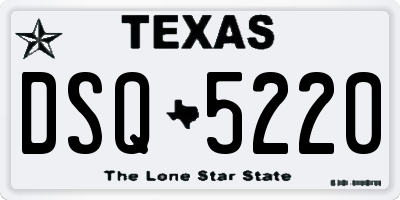 TX license plate DSQ5220